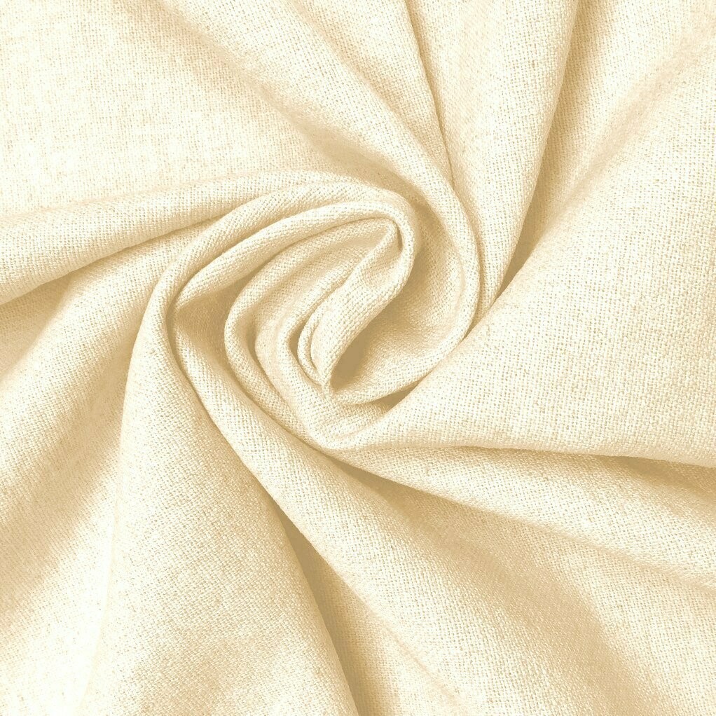 Blades Cotton and Linen Blend Dress Fabric Cream